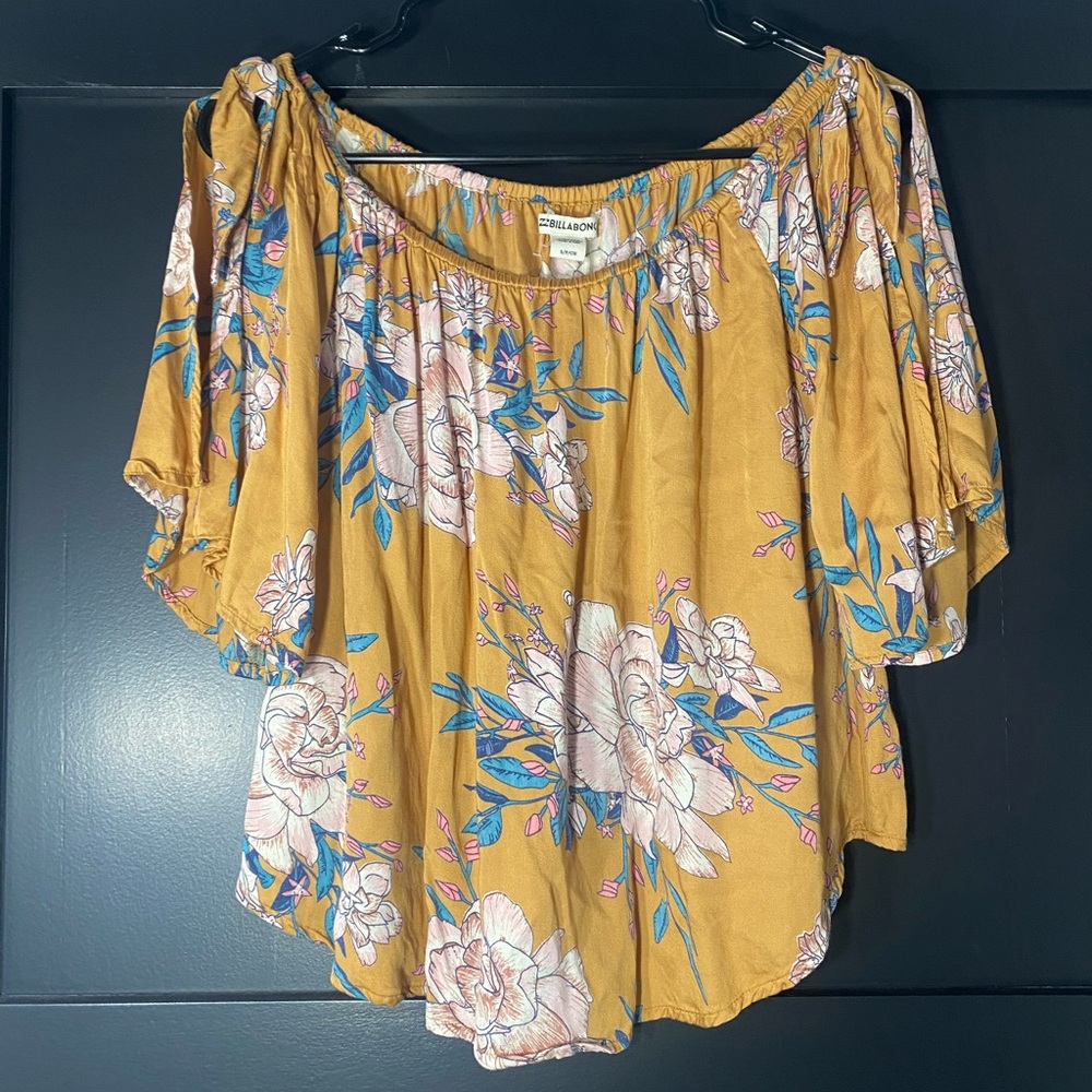 Yellow gold Billabong Floral Top